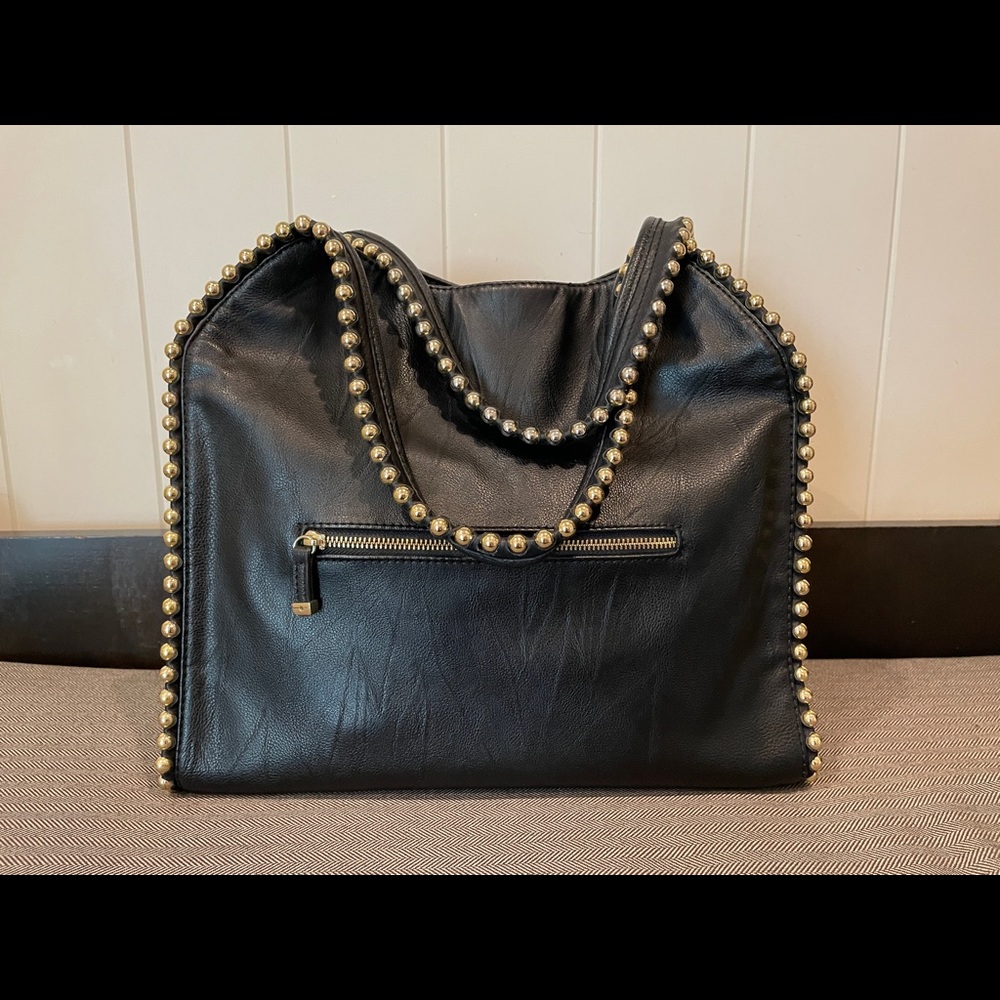 Big Buddha Black Gold Studded Bag Purse